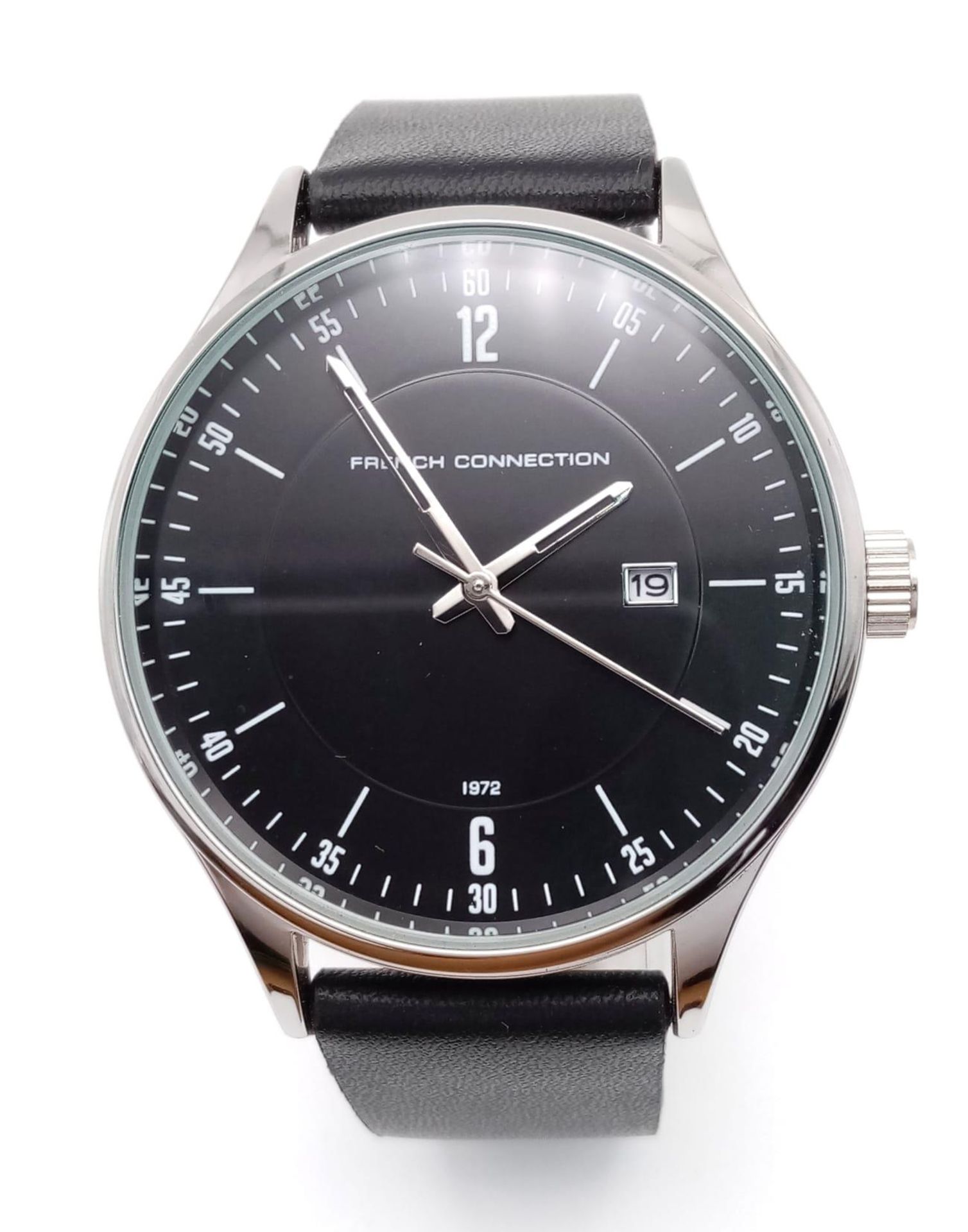 An Unworn Men’s Date Quartz Watch by French Connection. 45mm Including Crown. Full Working Order - Image 2 of 5