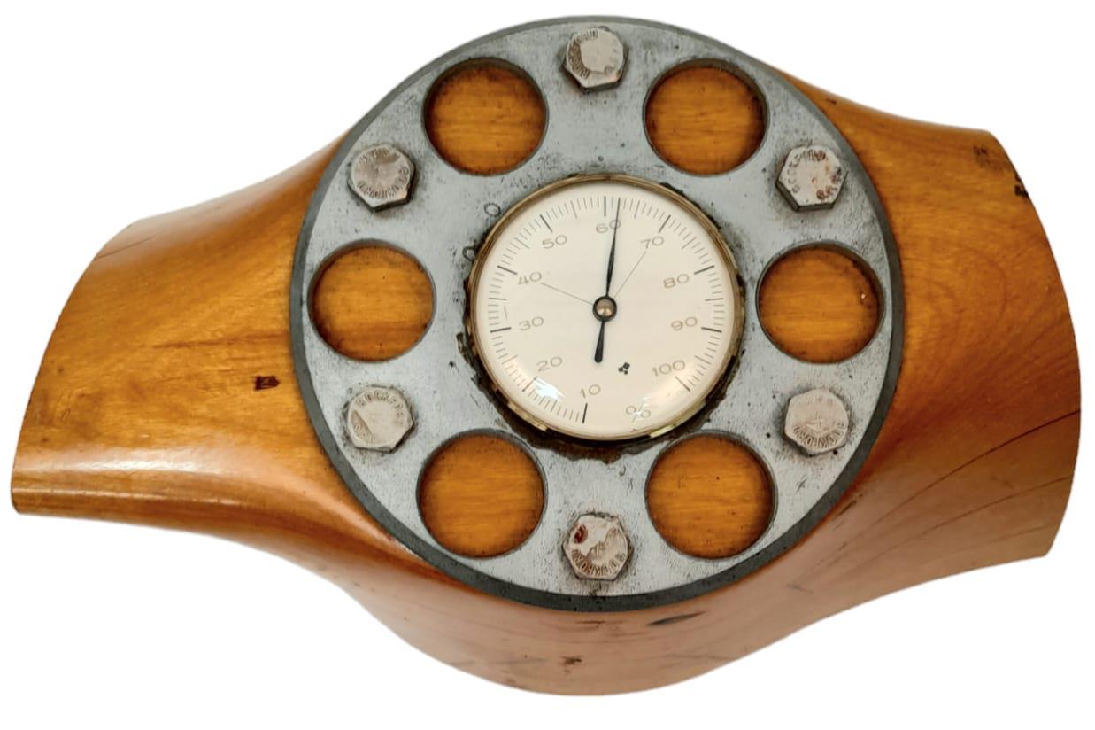 WW1 Aeroplane Propeller Boss with a Barometer.