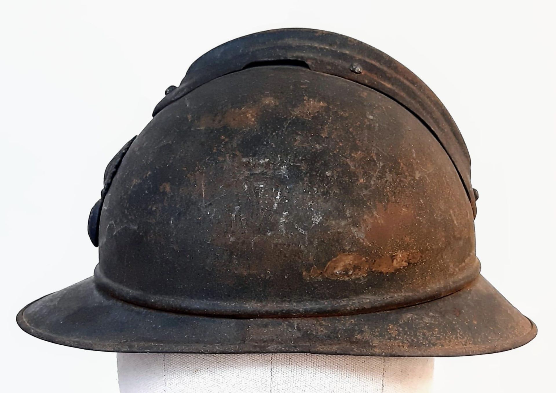 WW1 French 1915 Model Infantry Casque De Adriane Helmet. Somme Barn Find. Nice un-messed about - Bild 2 aus 5
