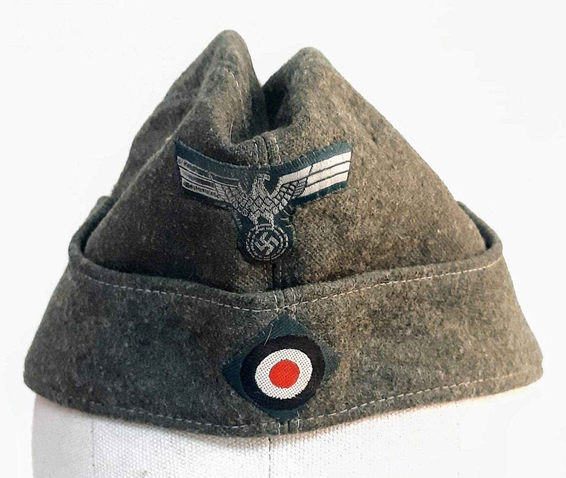 WW2 German Heer (Army) M34 Overseas Side Cap. Good condition for its age.