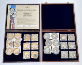Windsor Mint 'UK BANKNOTE' Collections. 24 coins in total, one box of 12 is the Gold plated release,