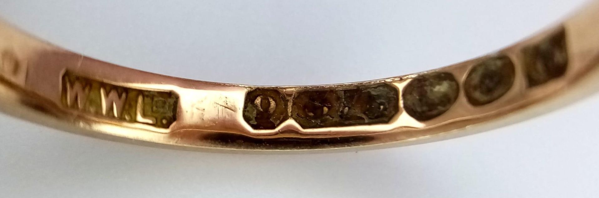 A Vintage 9K Yellow Gold Band Ring. Size L. 1.95g weight. - Image 4 of 4