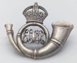 1916 Hallmarked Officers Silver Cap Badge of the Indian East Coast Rifle Volunteers.