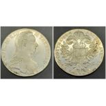 A 1780 Maria Theresa Silver Coin. Please see photos for finer details and conditions.