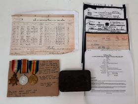 WW1 British 1914-15 Medal Trio. Awarded to: 3849 Pte William Allam 3 rd Bn Royal. These come with