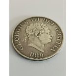 1819 GEORGE III SILVER HALF CROWN in Very fine condition.