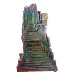 A mesmerising, large, BISMUTH compound crystal, dimensions: 52 x 30 x 30 mm, weight: 82 g. In a