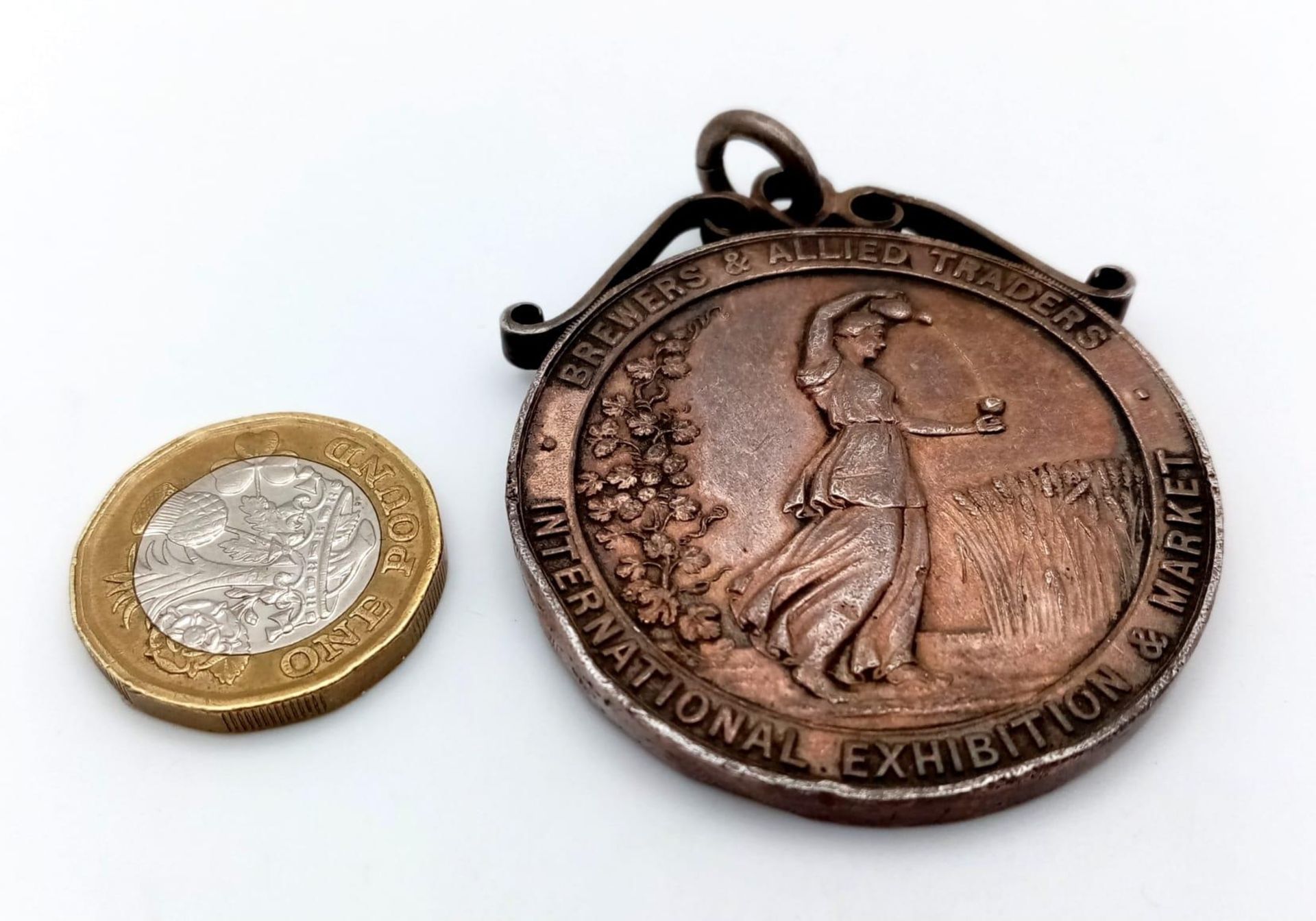 An Antique 1st prize sterling silver medal dated 1928 in the beer competition awarded to T.Losco - Image 3 of 4