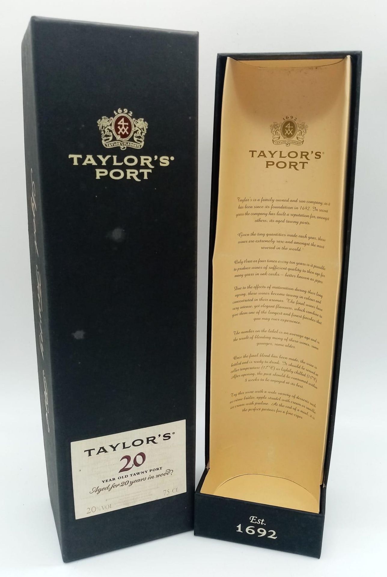 A Scarce Presentation Boxed Bottle of Taylors 20 Year Old Tawny Port. Full Contents, Unopened. - Image 5 of 5