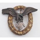 WW2 German Luftwaffe Pilot/Observers Badge Made by A.G.M.u.K. (Arbeitsgemeinschaft Metall und