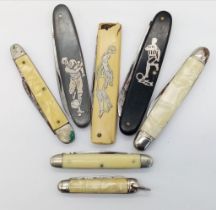 A Selection of Seven Vintage Pen Knives. a/f.