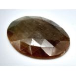 A 21.31ct, Oval Shape, Faceted, Untreated African Sapphire Gemstone. GRS Lab Certified.
