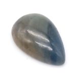 12.45Ct Untreated Cabochon, Natural African Sapphire, Pear Shape, Comes with GRS Lab Certified