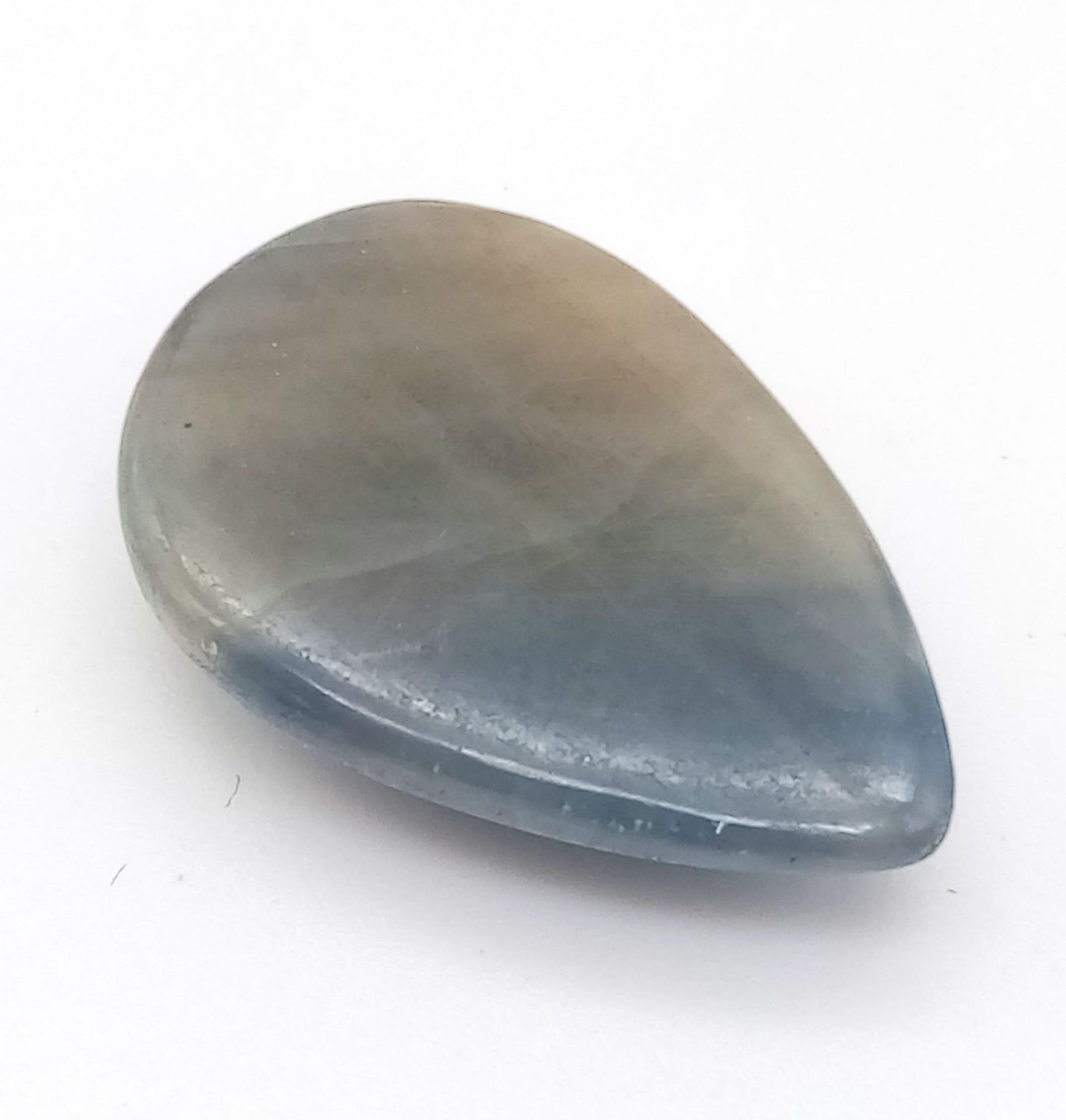 12.45Ct Untreated Cabochon, Natural African Sapphire, Pear Shape, Comes with GRS Lab Certified - Image 3 of 7