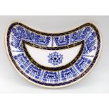A Royal Worcester, Lily Pattern, Antique Kidney Server Dish. Wonderful deep blue offset by gold