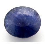 A 12.30ct Natural Translucent Blue Sapphire, Oval Faceted cut. Comes with the GLI certificate.