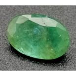 A 2.14ct Faceted Zambian Emerald Gemstone. Oval Shape. IGL&I Certified.