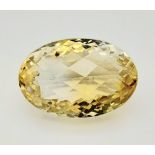 A 32.73ct Oval Madagascan Citrine Gemstone. AIG Certified.