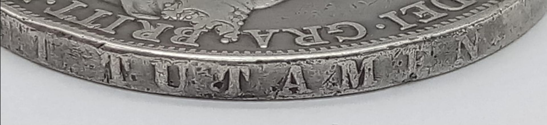 An 1896 Queen Victoria Silver Crown. Please see photos for conditions. - Image 6 of 6