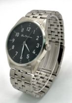 A Ben Sherman Quartz Gents Watch. Stainless steel bracelet and case - 42mm. Black dial. In good