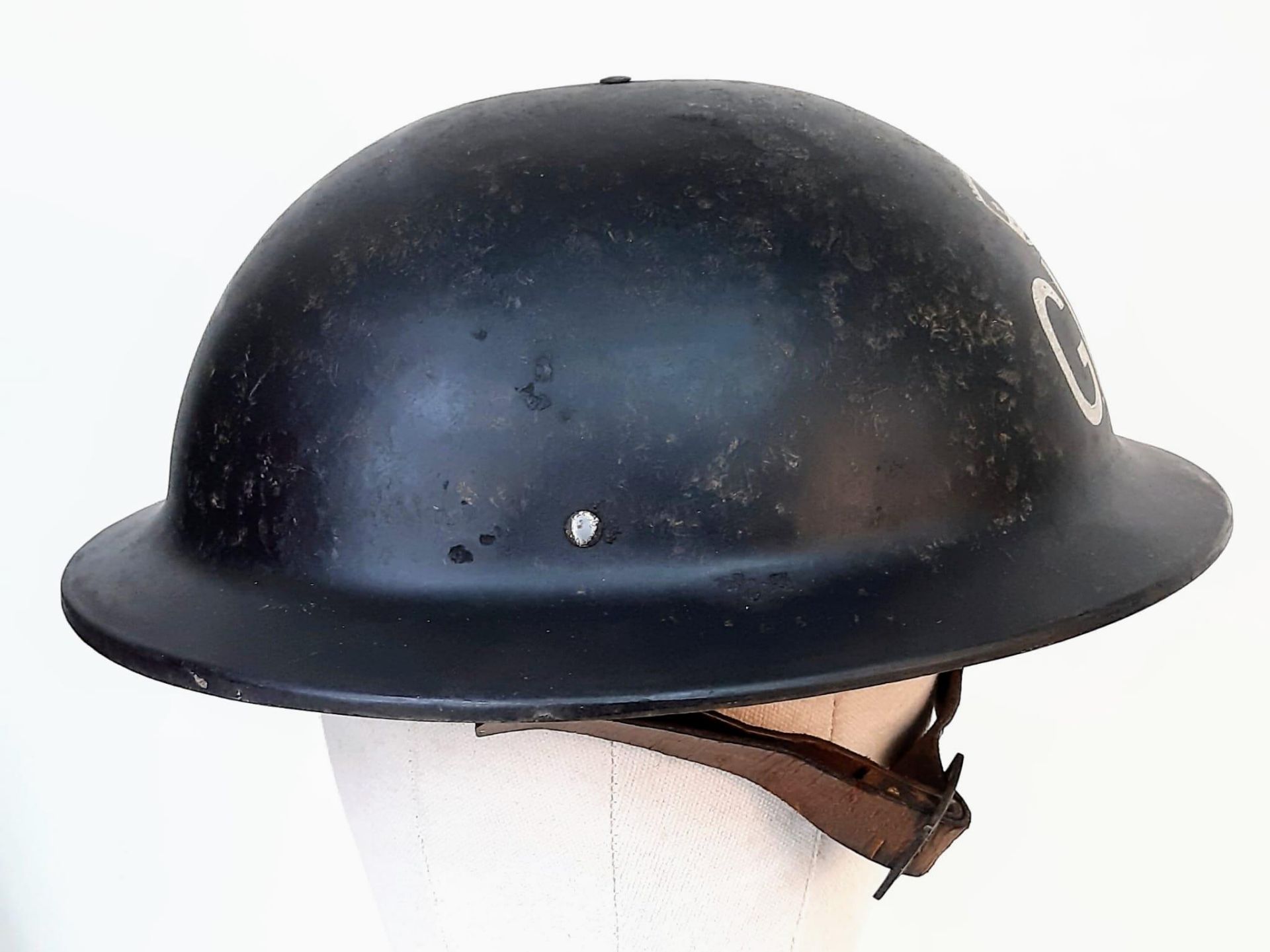 WW2 British General Post Office (Telephone Dept) Liner Layers Non conductive fibre helmet. - Bild 4 aus 5