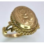 A Vintage 10K Yellow Gold Locket Ring. Size K/L. 3.26g weight.