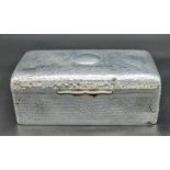 A Wonderful Antique Sterling Silver Cigarette, Cheroot Case. Dimpled silver exterior with a good