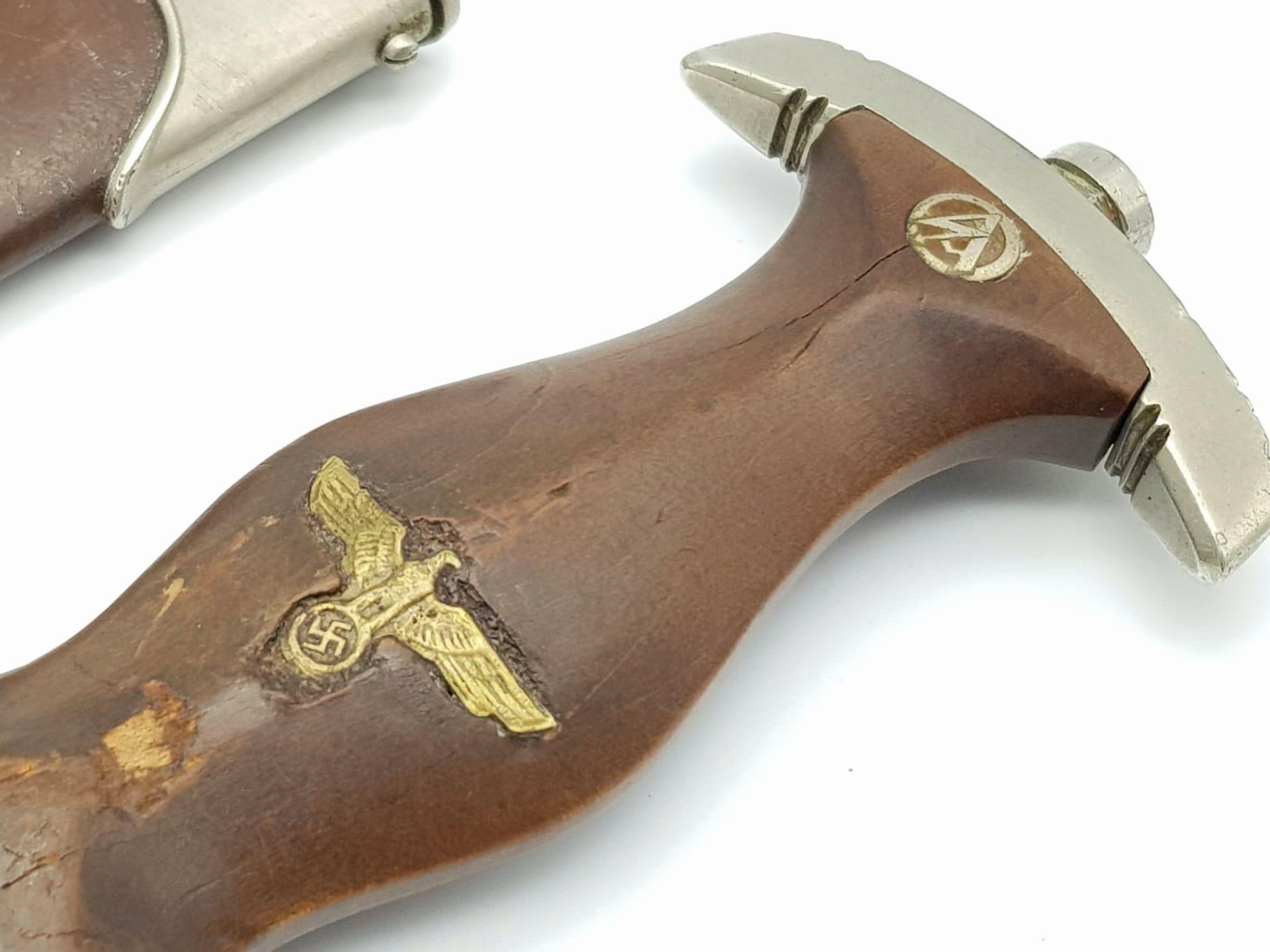 A 3rd Reich SA Dagger with Rare 1935 Makers Mark C. Eppenstien-Sohn. Gruppe Marked Wm for - Bild 4 aus 7