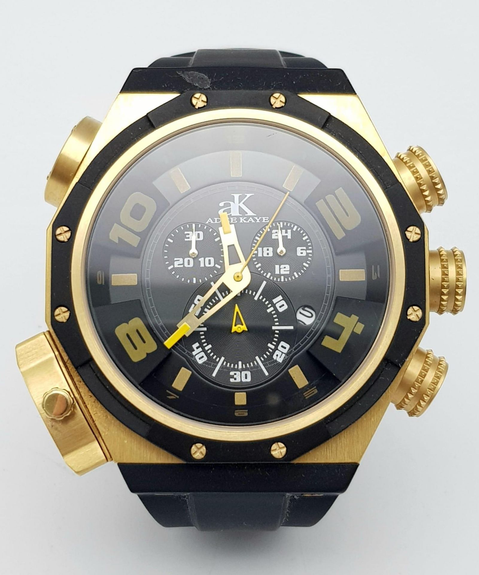 An Unworn Limited Edition Run Adee Kaye, Beverley Hills, Oversize Sports Chronograph. 65mm Including - Image 2 of 7