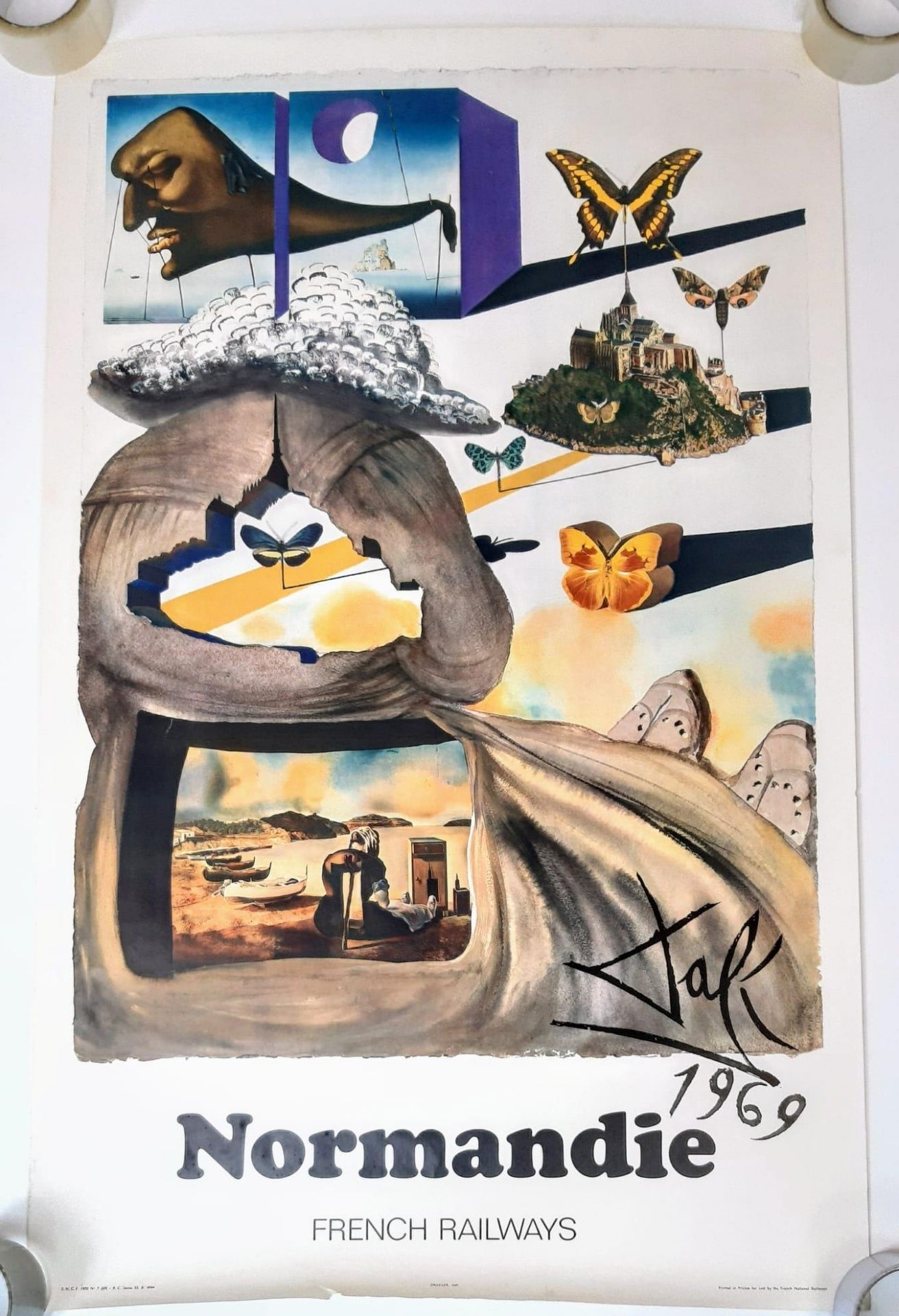 A rare set of 5 posters by Salvador Dali 'The Butterfly Suite' for the SNCF, the French National - Image 11 of 22
