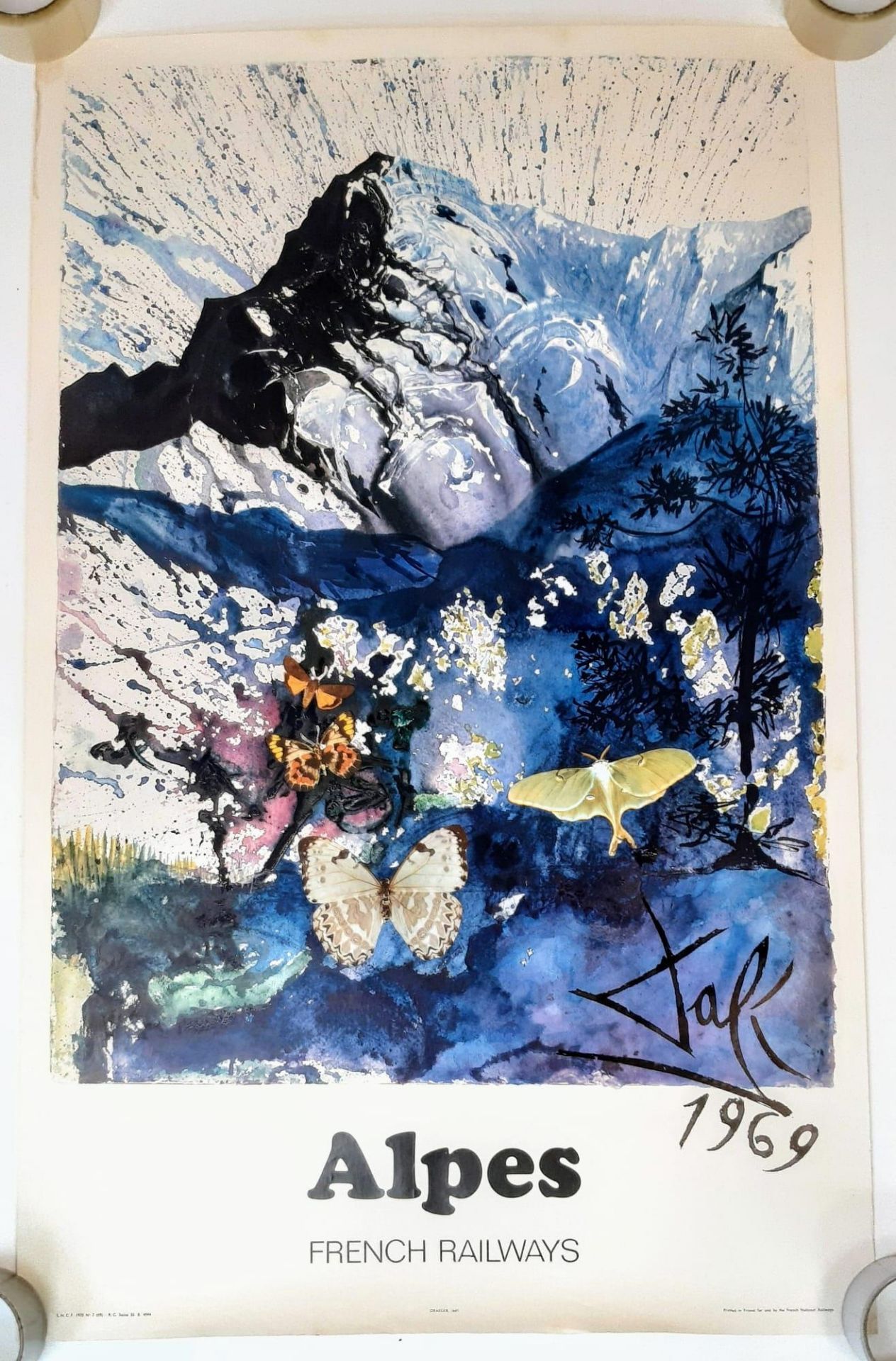 A rare set of 5 posters by Salvador Dali 'The Butterfly Suite' for the SNCF, the French National - Image 19 of 22