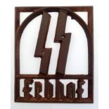 3rd Reich Erbhof (Hereditary Farm) Iron Plaque Depicting SS Runes. These were mounted to farm