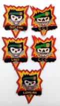 Set of 5 Different Vietnam in Country Made Special Operations Group (S.O.G) Patches.