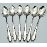 6x hallmarked 800 Silver Waffen SS Spoons.