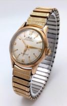 A Vintage Mido Multifort Superautomatic Gents Watch. Expandable gilded stainless steel bracelet and