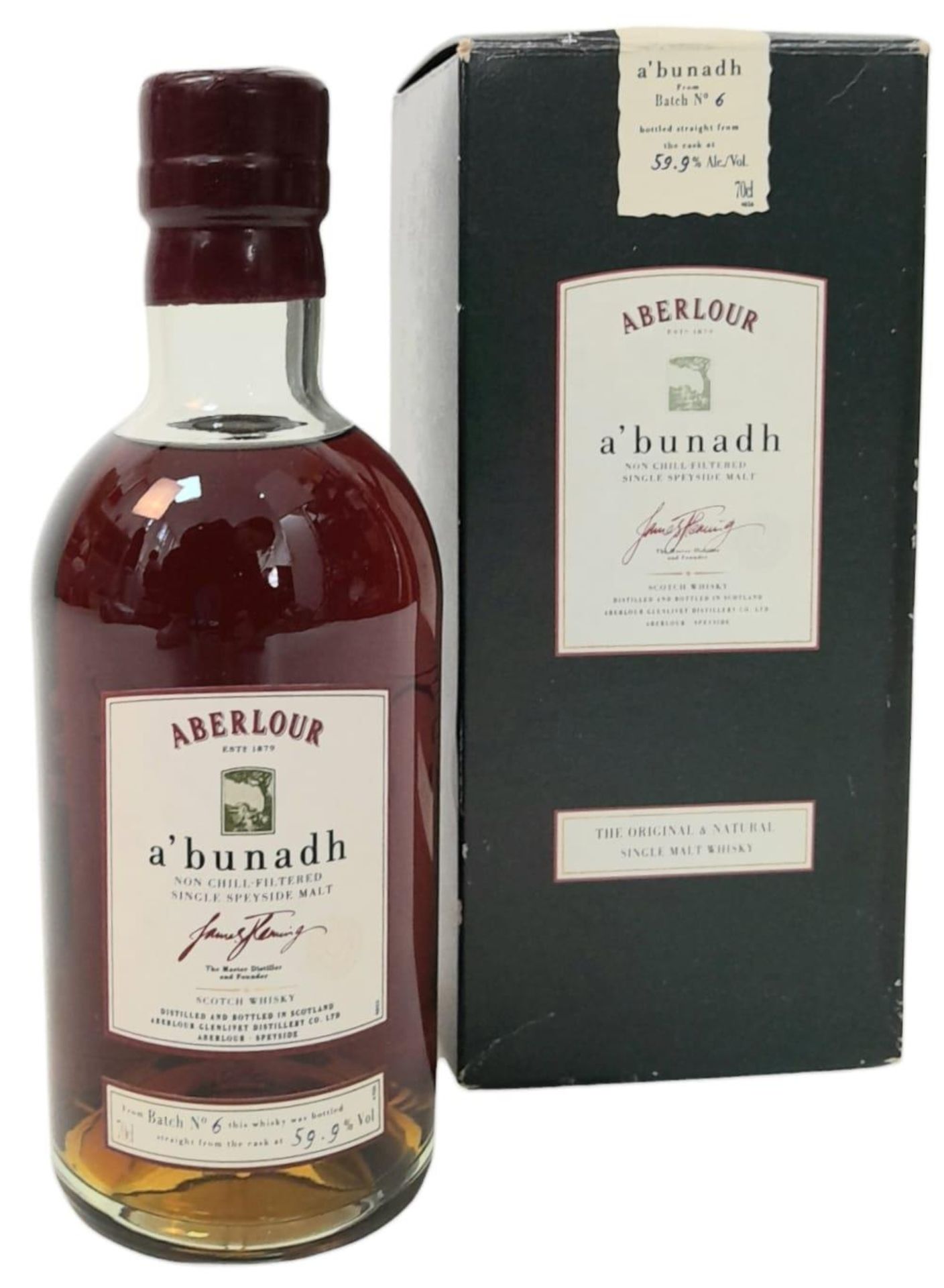 A Rare Bottle of Aberlour a'bunadh Batch No.6 Single Speyside Malt Scotch Whisky. 70cl.