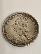 1887 SILVER SIXPENCE in Very fine/extra fine condition. Queen Victoria Golden Jubilee Mintage.