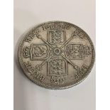 1887 SILVER DOUBLE FLORIN in Very fine/Extra fine condition. Golden Jubilee Mintage. Having bold and