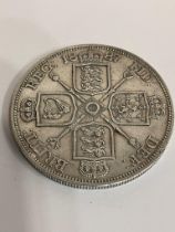 1887 SILVER DOUBLE FLORIN in Very fine/Extra fine condition. Golden Jubilee Mintage. Having bold and