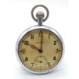 A Military Issue, Broad Arrow Marked, Pocket Watch by Leonidas. Appears Overwound but in very good