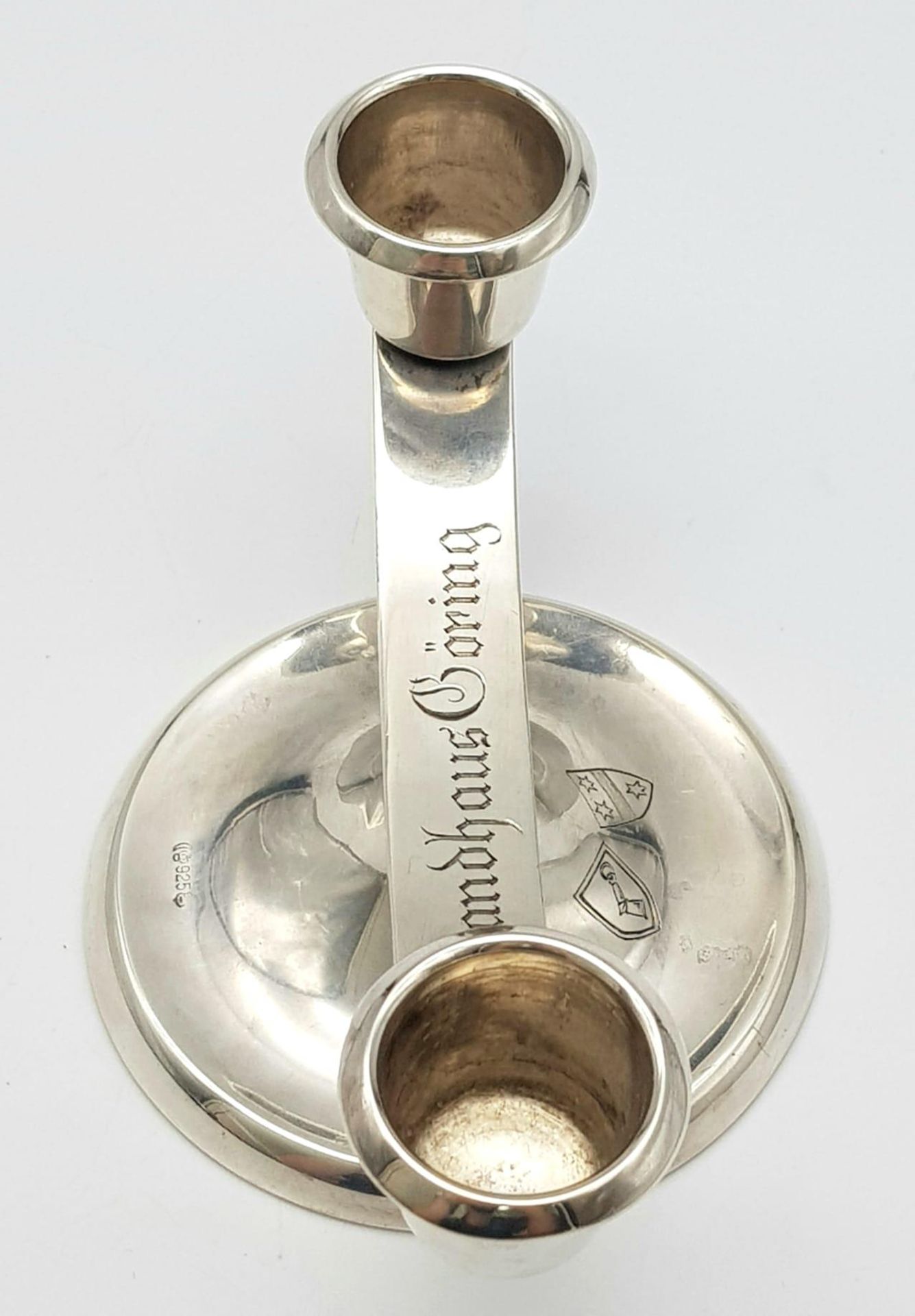 Hallmarked Silver Candlestick from “Landhause Göring. Taken from Hermann Göring’s Mountain home, - Bild 4 aus 6