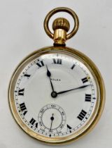 A Very Collectible Antique Rolex Gold Plated Extra Prima Pocket watch. 17 jewels. Signed extra prima