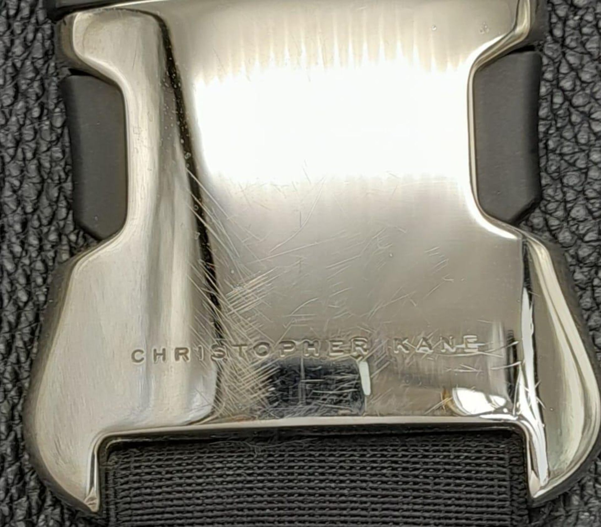 A Christopher Kane Black Tote Bag. Leather exterior with silver-toned hardware, two top handles, - Image 7 of 7
