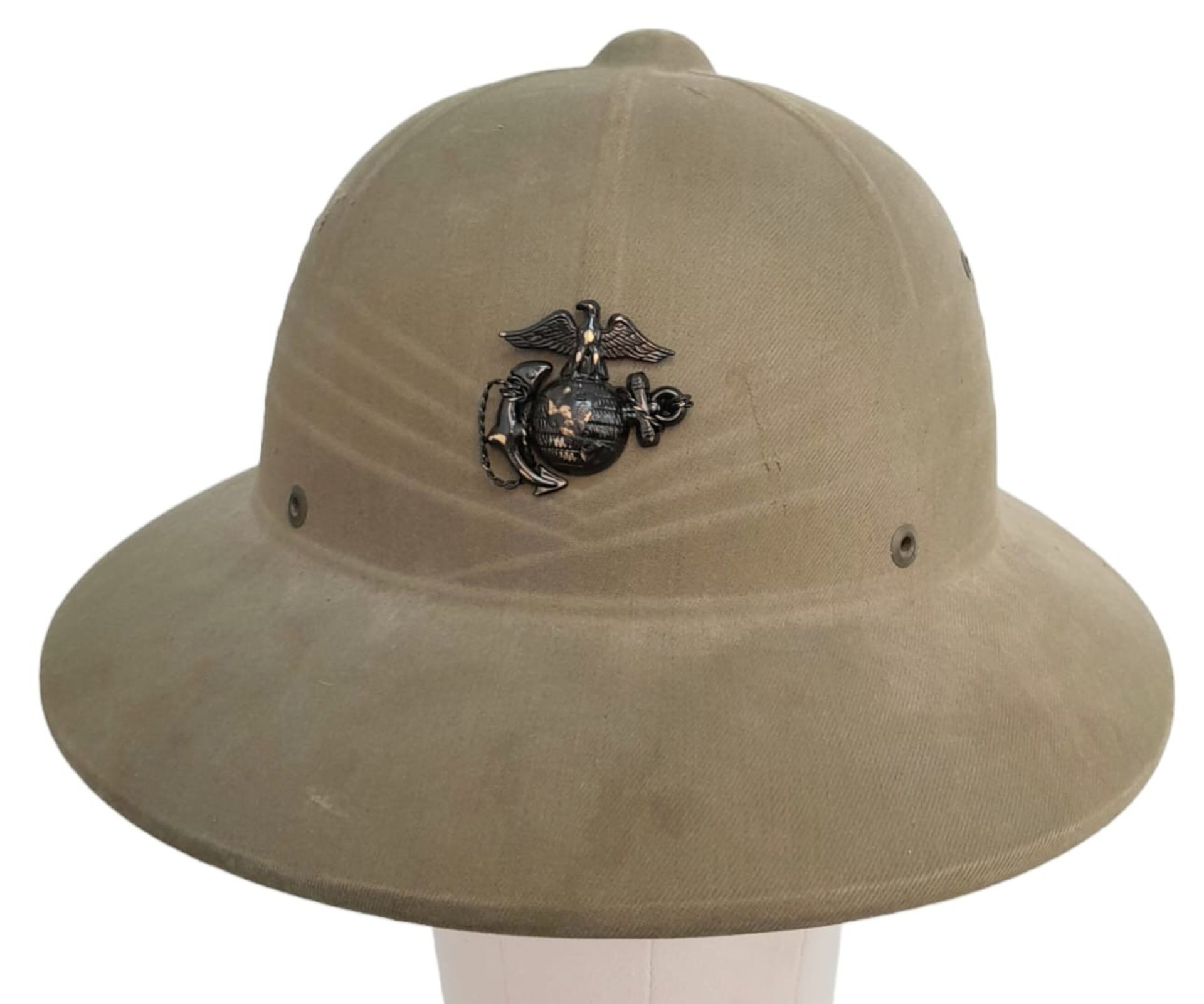 A WW2 Hawley Hat with USA Marine Corp Badge.