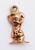 A Vintage 9K Yellow Gold Droopy Pendant/Charm. 2cm. 1.54g weight