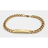 A 14K Yellow Gold Identity Link Bracelet. If your name is Mabel and you're asmatic - it's your lucky