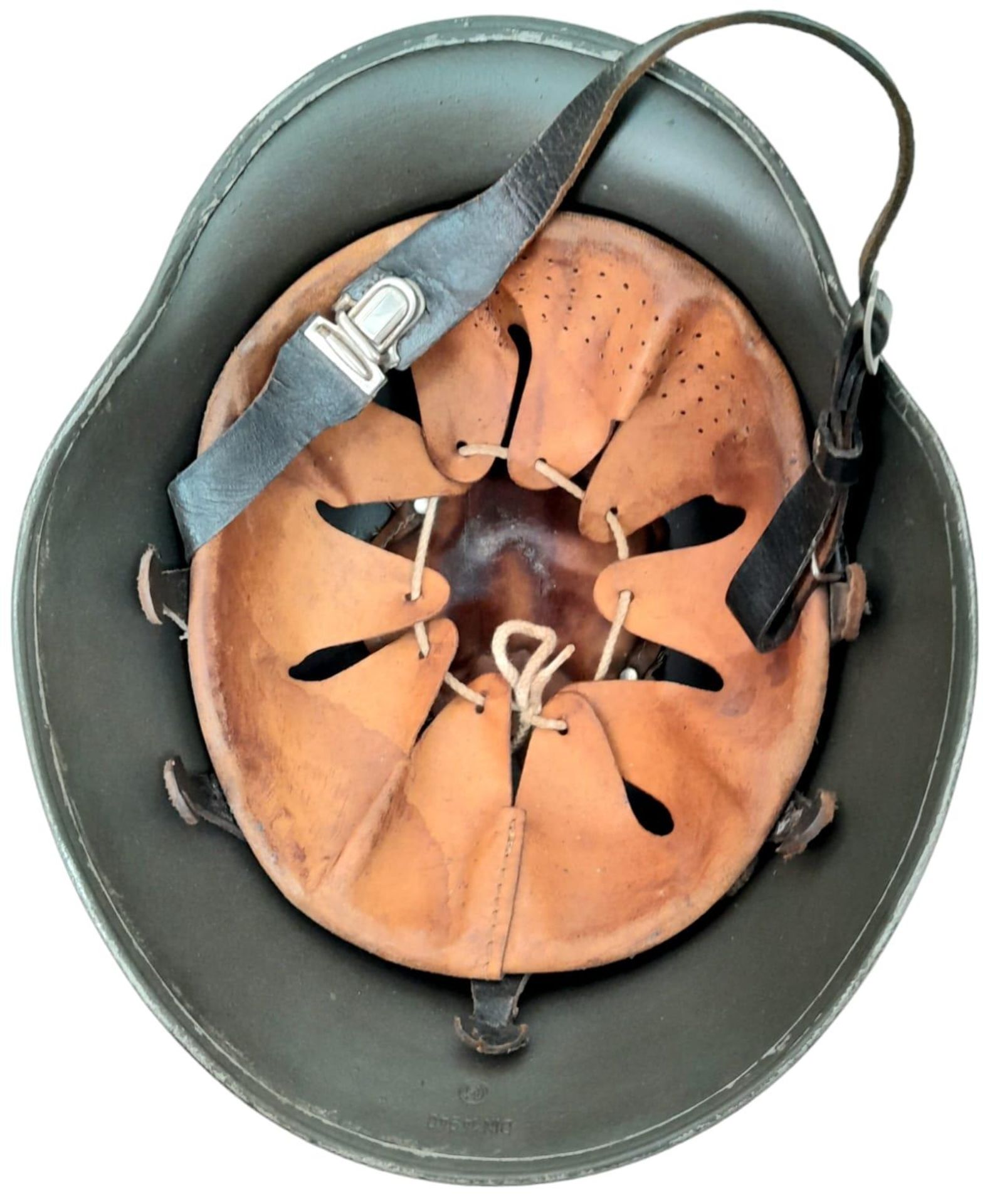 3rd Reich Lightweight Fire Helmet used by the German Aircraft Factory Arado Flugzeugwerke, whose - Image 5 of 5