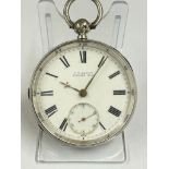 Antique silver JW Benson pocket watch AF