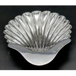 An Antique Sterling Silver Shell Dish - Hallmarks for London 1902. Makers mark of Horace Woodward.