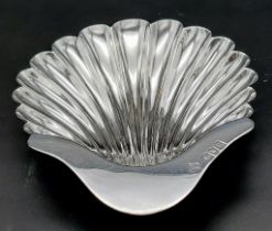 An Antique Sterling Silver Shell Dish - Hallmarks for London 1902. Makers mark of Horace Woodward.